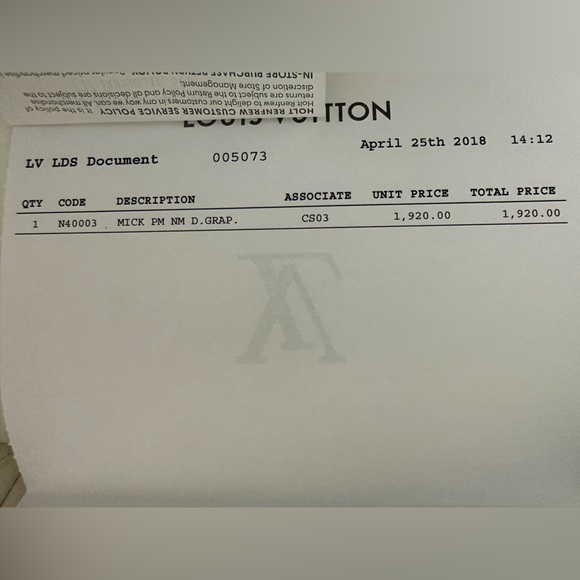 LOUIS VUITTON Damier Graffit Mick PM NM Black / grey (AUTHENTIC) - Picture 5 of 9